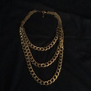 Gold layered Curb Chain Necklace